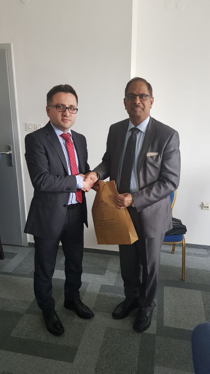 A Seshagiri Rao, Chairman and Managing Director, TCIL Meeting with  Prof Dr Fatmir Besimi special advisor to Prime Minister on 3rd May at Skopje.  Republic of Macedonia. 